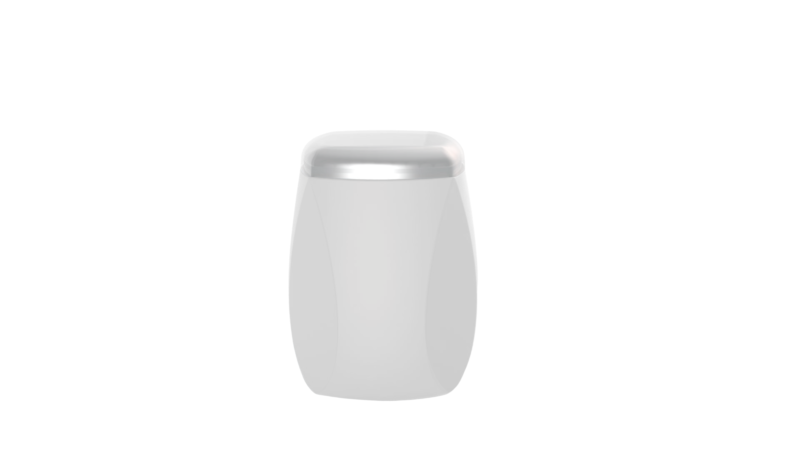 PORTA COTONETES  ALGODÃO MAX ELEGANCE GOTA BRANCO