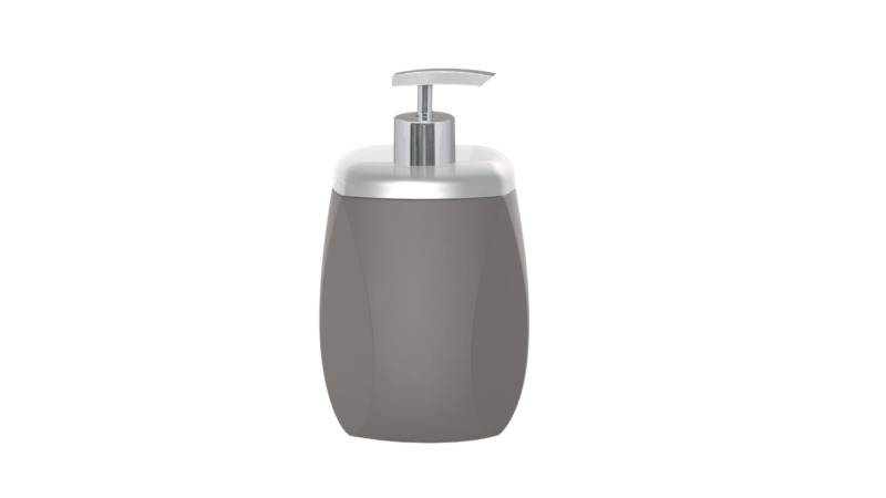 PORTA SABONETE LÍQUIDO MAX ELEGANCE GOTA CINZA
