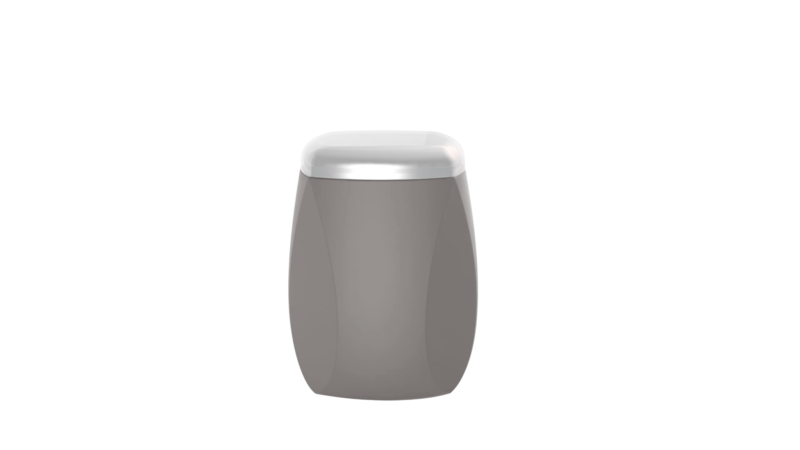 PORTA COTONETES  ALGODÃO MAX ELEGANCE GOTA CINZA
