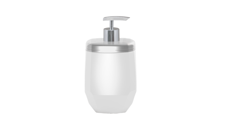 PORTA SABONETE LÍQUIDO  MAX  DIAMANTE BRANCO
