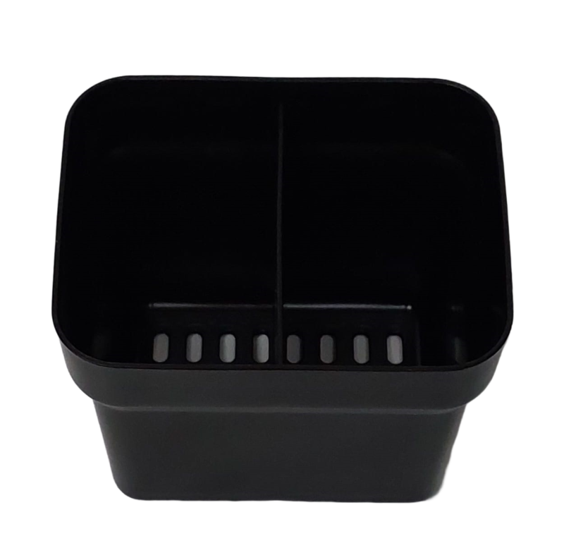 ESCORREDOR DE TALHERES COMPACTO 2 DIVISÓRIAS PRETO
