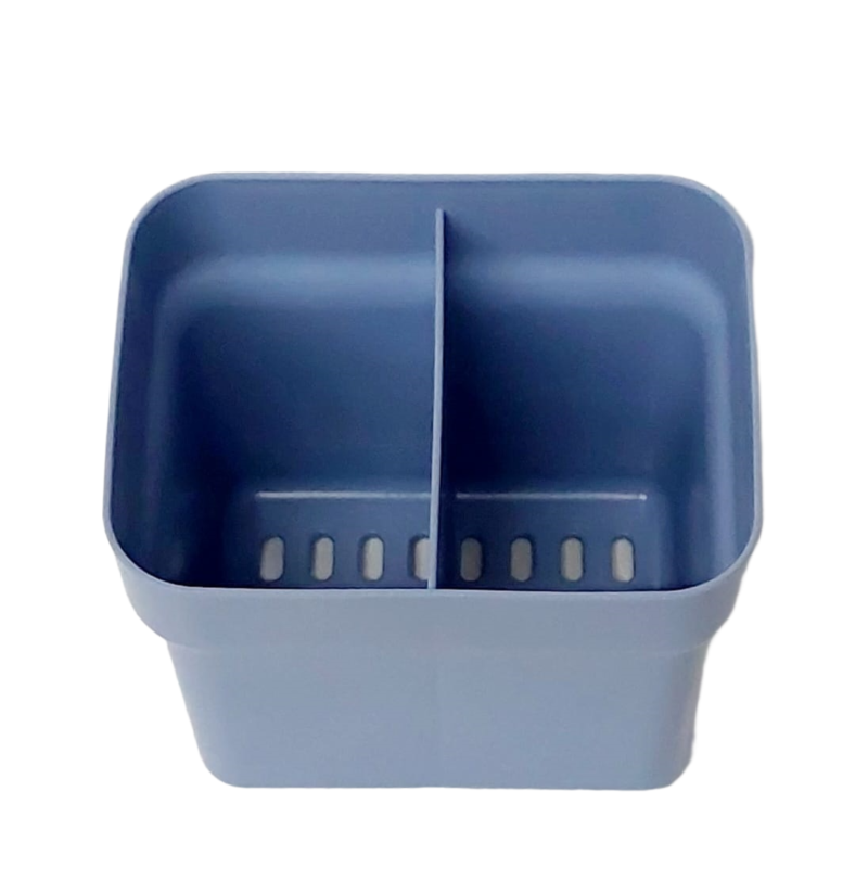 ESCORREDOR DE TALHERES COMPACTO 2 DIVISÓRIAS AZUL