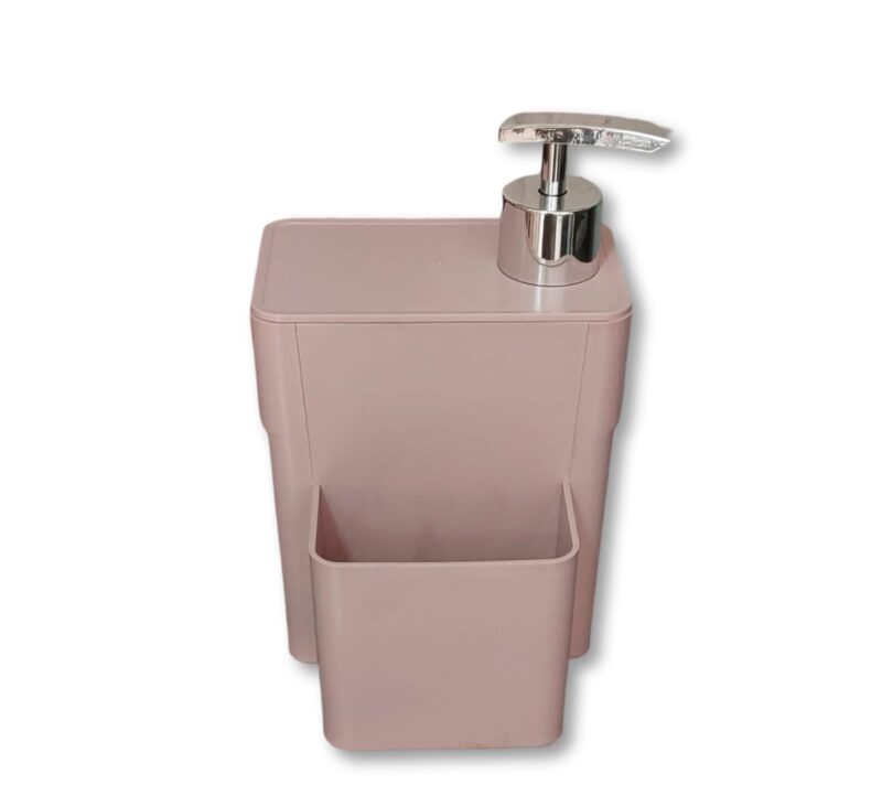 DISPENSER ORGANIZADOR DE PIA 3 EM 1 DETERGENTE ESPONJA RODINHO ROSE