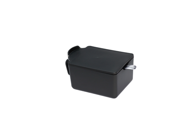 AÇUCAREIRO ELEGANCE 250ML COM COLHER - PRETO