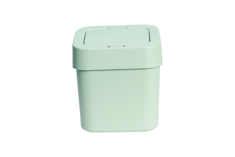 LIXEIRA 4L COM TAMPA CLICK - VERDE MENTA