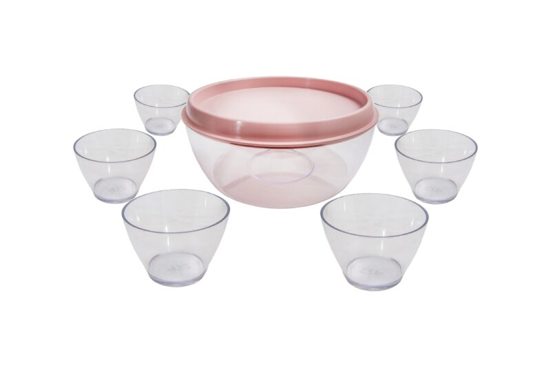 KIT SOBREMESA 7 PEÇAS / SALADEIRA ELEGANCE ROSE