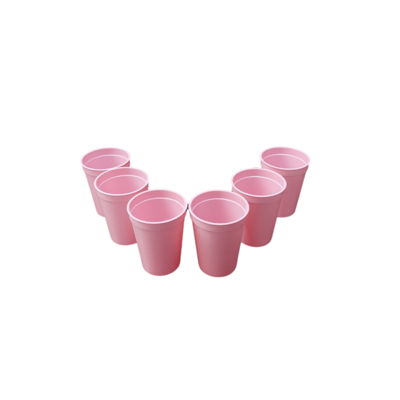 CONJUNTO COPOS 350ML 6 PEÇAS - ROSA