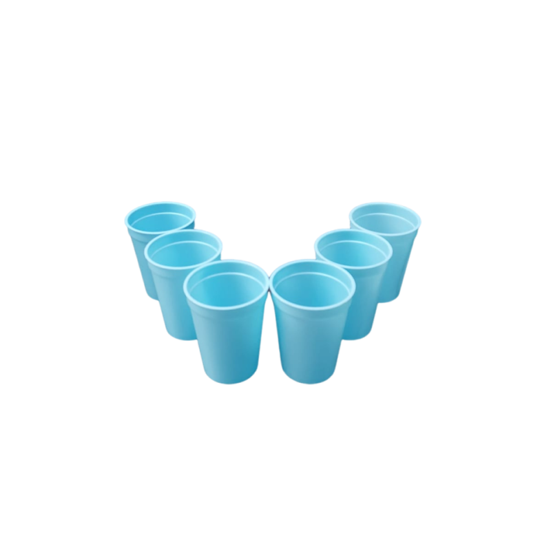 CONJUNTO COPOS 350ML 6 PEÇAS - AZUL