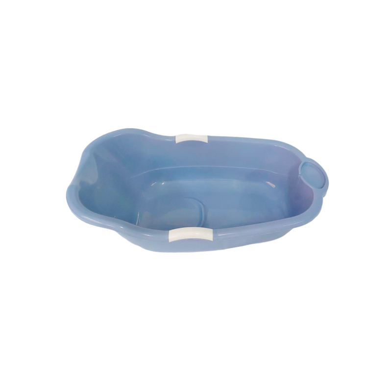 BANHEIRA INFANTIL BEBÊ COM PORTA SABONETE COM PORTA SABONETE AZUL PASTEL